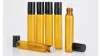 All-match Flacons de parfum Ambre rechargeable 10ml Parfum ROLL ON FLACONS EN VERRE HUILE ESSENTIELLE Flacon Acier Métal Roller