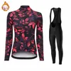 Radfahren Jersey Sets 2023 Frauen Warme Winter Thermische Fleece Fahrrad Kleidung MTB Outdoor Reiten Sport Langarm Ropa Ciclismo Mujer 230807