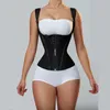 Shapers da donna Fajas Colombianas Corsetto da allenatore in vita a doppia compressione da donna con cerniera regolabile in osso e occhielli a ventre piatto Body Shaper 230807