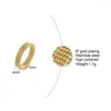 Bröllopsringar 2023 Ankomst mode unisex elastisk nät rostfritt stål ringcirkel vävt vintage för kvinnor män smycken vän gåva