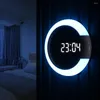 Orologi da parete Orologio a LED Scavato Design moderno Semplice Display digitale circolare Decorazione del soggiorno