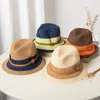 Brede Rand Hoeden Emmer Zomer Ouderkind Stro Outdoor Ademende Panama Hoed Mode Mannen Vrouwen Strand Zon Caps Vintage Vizier kinderen Jazz Cap 230808