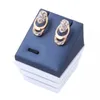 Bröllopsmycken Set 4 PCSSet Luxury Classic Women's Jewelry Set Gold Plated Crystal Zircon Metal Chain Halsband Armband Earring Ring 230808