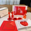 CHANNEL COCO Sanduhr-Puzzle-Set, Glasbecher-Untersetzer, kreative Dekorationen, Geschenkbox zum Sammeln