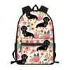 Sac à dos à motif de bande dessinée de l'année de luxe sac à dos imprimé fermeture éclair Double couche sac à dos de voyage imprimé pour les jeunes filles