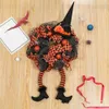 Inne imprezy imprezowe zaopatrzenia w czapki czapki girland zabawne dekoracje Halloweenowe upiorne czarownice drzwi nogi wiszące wieniec trwałe dekoracja Halloween na świąteczne 230808