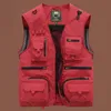 Mannen Vesten Zomer Lossen Mannen US Tactische Wandelen Vissen Vest Pographer Vest Mesh Cargo Mouwloze Jas Gereedschap Pocket 5XL 230807