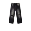 Mäns jeans Original Vintage Monkey Wash Ejressad Gradient Design Högkvalitativ Fashion High-End Loose Hole Pants Unisex