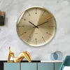 Wandklokken Nordic Metalen Klok Goud Modern Horloge Thuis Woonkamer Grote Luxe Badkamer Geheime Stash Relogio Cadeau-ideeën