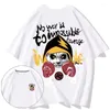 T-shirt da uomo T-shirt in cotone con grafica Estate Casual Harajuku Top Street Hip-hop T-shirt allentata a maniche corte Boxe Panda Abbigliamento uomo