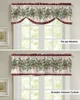 Cortina Navidad Eucalipto Bayas Robin Ventana Sala de estar Gabinete de cocina Tie-up Valance Rod Pocket