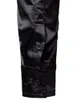 Męskie koszule męskie czarne satynowe sukienki Satynowe koszule jedwabne gładkie mężczyzn Tuxedo koszula szczupła fit przyjęcie weselne