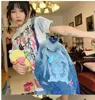 Schultaschen LEFTSIDE Big Korean Fashion Tie Dye Rucksäcke Streetwear Y2k Ästhetische Schultaschen Hohe Kapazität Kawaii Rucksack Studenten 230807