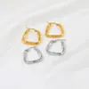 Серьги обручи геометрические квадратные спиральные серьги из нержавеющей стали серебряной серебряной платы простая пустота для женщин