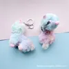 Colorful Alpaca Keychains Mud Horse Key Chain Soft Doll Stuffed Plush Animal Toy bag pendant toys keyring for kids12778