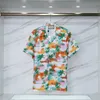 Cccccdesigner Fashion T Hawaii Floral Letter Print Beach Shirts Men's Designer Silk Bowling Shirt Casual Men Summer Short Sleeve Loose Asia Size M-3XL88