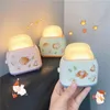 Night Lights DIY Cute Bread Machine LED Light USB Rechargeable Student Girl Heart Bedroom Atmosphere Sleeping Eye Protection Table Lamp