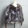 Hot Sale Women Real Silver Fur Coats Winter Warm Natural Fur Jackets Russian Lady Short Style Genuine Fur Outerwears T230808