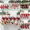 Noel Çorap Sack Noel Hediye Şeker Çantası Noel Ev Navidad Sock Noel Ağacı Dekor Yeni Yıl 2022 L230620
