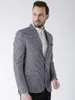 Клетчатые мужские костюмы Slim Fit Tuxedos Business Office Wedding Groom Wear Notched Lapel Blazer 2 PCS Custom Made