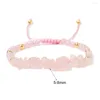 Strand Energy Irrégulière Pierre Naturelle Bracelet Pour Femmes Howlites Cristal Or Couleur Perles Corde Tressé Bracelets Hommes Bijoux