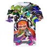 Men's T Shirts Splatoon T-Shirts Anime Graffiti Shooting Game 3D Print Streetwear Casual Fashion Oversized Shirt Kids Tees Tops Men Women