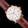 BLS V2 Premier B01 ETA A7750 Automatisk kronograf Mens Watch 42 Rose Gold Silver Dial Brown Leather RB0118371G1P1 Super Edition ReloJ HOMBRE PURETIME L12