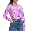 Women's Blouses Boho Mandala Blouse Long-Sleeve Floral Print Aesthetic Woman Casual Oversized Shirt Design Top Birthday Gift