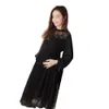 Zwangerschapsjurken 2023 Lente Herfst Lange mouw Zwangerschapsjurk fotoshoot Casual losse rechte kleding voor zwangere vrouwen Zwangerschapskleding HKD230808