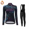 Ciclismo Jersey Sets 2023 Mujeres s Cálido Invierno Térmico Fleece Ropa de bicicleta MTB Montar al aire libre Deporte Manga larga Ropa Ciclismo Mujer 230807