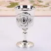 Tazze Piattini Bicchieri da vino in stile europeo Calice retrò Bevanda Champagne Metallo Cocktail Cup Wedding Home Bar Decorazione KXRE