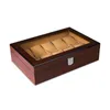 Scatole per orologi Custodie per orologi Scatola per orologi 6 slot Organizer per uomo Scatola per orologi in legno Scatola per esposizione Cuscino morbidezza vellutata Vetro acrilico Scatole per custodie in legno Rosso 230807