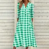 Casual Dresses Elegant Polka Dot Sleeveless Pockets Dress for Women 2023 Summer V-Neck randig Loose Office Lady Button Chic Midi