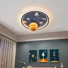 Światła sufitowe Tyla Planet Lampa LED LED Creative Cartoon Light For Home Decor Pokój dla dzieci przedszkole z pilotem