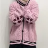 Women's Knits Tees Autumn Cardigan Limited Edition Pink Knitted Sweater Swif T Star Embroidered Women Cardigans Tay Lor V-Neck Sweaters Mujer 230807