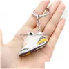 Shoe Parts Accessories 17 Styles Sneaker Shoes Keychains Men Women Creative 3D Mini Soft Pvc Basketball Gym Key Chain Bag Car Keyrings Pe