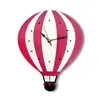 Horloges murales créatives ballon à air dessin animé horloge salon mode acrylique décoration pour enfants cadeau muet