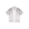 Casablanca 22ss Button-up-Hemd Guardian Gipsbild Schwarz-Weiß-Farbverlauf Herren- und Damenpaar Hawaii-Kurzarmhemd Freizeithemden Kurzarmhemden