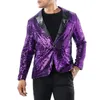 Men's Jackets Men Vest Mens Suits Regular Fit Button Top Casual Suit One Jacket Charm Coat Sequin Party Slim Wool