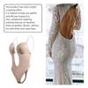 Kvinnors Shapers Corset Women Full Body Shaper Backless Wedding Party Dress Sexig Thong Leotard Deep V-ringen Shapewear Underwear Slimming Bodysuit 230808