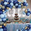 Andra evenemangsfest levererar blå metallballonger Garland kit guld konfetti ballong båge födelsedag dekoration barn bröllop baby shower pojke 230808