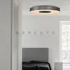 Światła sufitowe Nowoczesne urządzenia LED Dimming 36 W Aplikacja Luce Lampa czarna żyrandole z zdalnym badaniem dekoracji