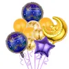 Muslim Eid Mubarak Balloons Set Aid Moubarak Decor Ramadan Kareem Festival Decorations Banner Star Moon Heart Foil Balloon Party HKD230808