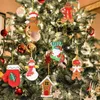 Christmas Ornaments For Tree Gingerbread Man Pendant Hangable 12Pcs Mini Charm For Christmas Tree Bedroom Living Room Party And L230620