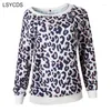 Moletons femininos 2023 sexy moletom feminino manga longa estampa de leopardo moletom com capuz quente blusa feminina de inverno