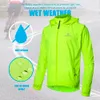 Camisetas de ciclismo Tops QUESHARK Hombres Chaqueta de ciclismo reflectante impermeable a prueba de viento MTB Bicicleta de manga larga Rompevientos Chaleco sin mangas Bike Coat Jersey 230807