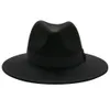 Chapéus de aba larga chapéu fedora preto unissex top de jazz de aba larga outono inverno clássico elegante cavalheiro panamá atacado 230808