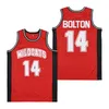 GH Troy Bolton Wildcats High School College Basketball Jersey Red White Size S-XXL