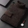 Men's Sweaters 2023 New Autumn Winter Men's Warm Turtleneck Sweater High Quality Fashion Casual Comfortable Pullover Thick Sweater Male Brand J230808