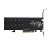 Computerkabel PCIE3.1 X8 zu Dual M.2 Festplatten-Erweiterungskarte ASM1812 Chip unterstützt NVME-Protokoll-Full-Speed-Adapter